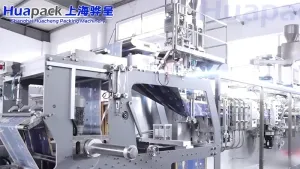 Горизонтальная фасовочно-упаковочная машина для пауч-пакетов с зип-замком с одной дозирующей головкой