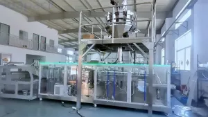 Горизонтальная фасовочно-упаковочная машина для пакетов дой-пак с одной дозирующей головкой