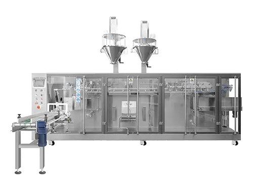 280G-F Машина для фасовки в готовые пауч-пакеты с автоматическим податчиком пауч-пакетов и 1 дозирующей головкой
