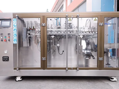 Машина для фасовки в готовые фигурные пауч-пакеты с двумя дозирующими головками