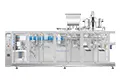 Горизонтальная фасовочно-упаковочная машина для пауч-пакетов с зип-замком с двумя дозирующими головками