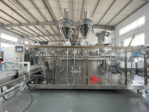 Сервоприводная машина для упаковки в готовые пауч-пакеты с одной дозирующей головкой